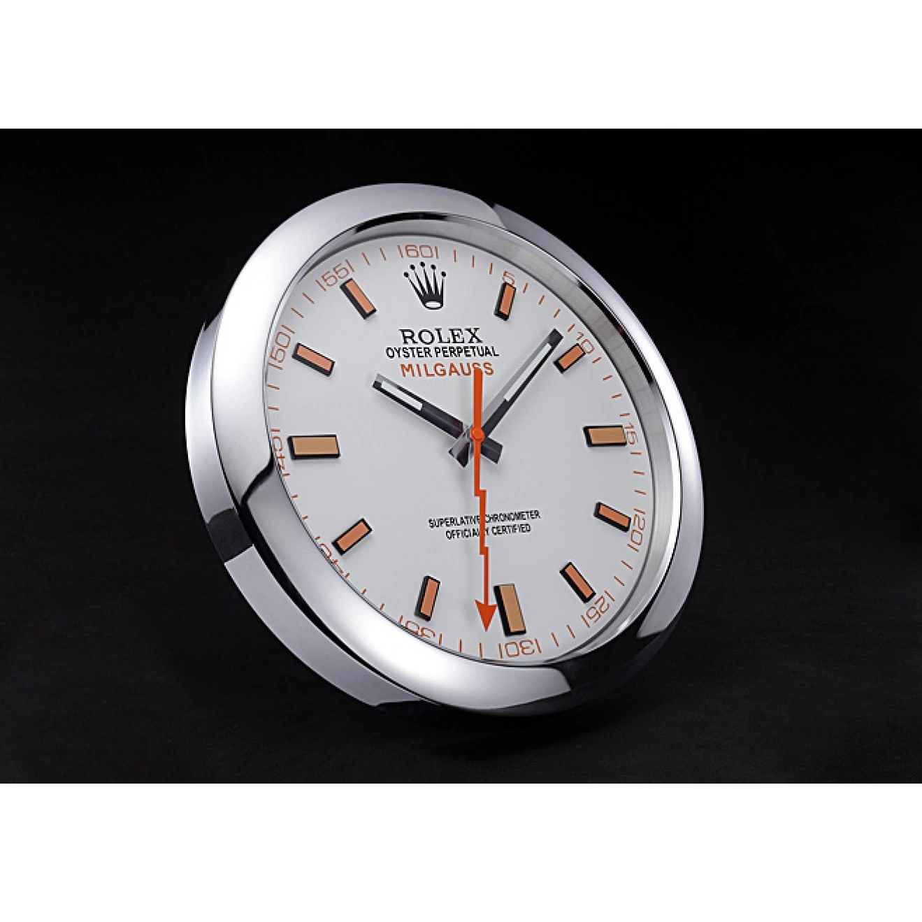 MiroTime 0812 Rolex Milgauss Wall Clock Silver 621910